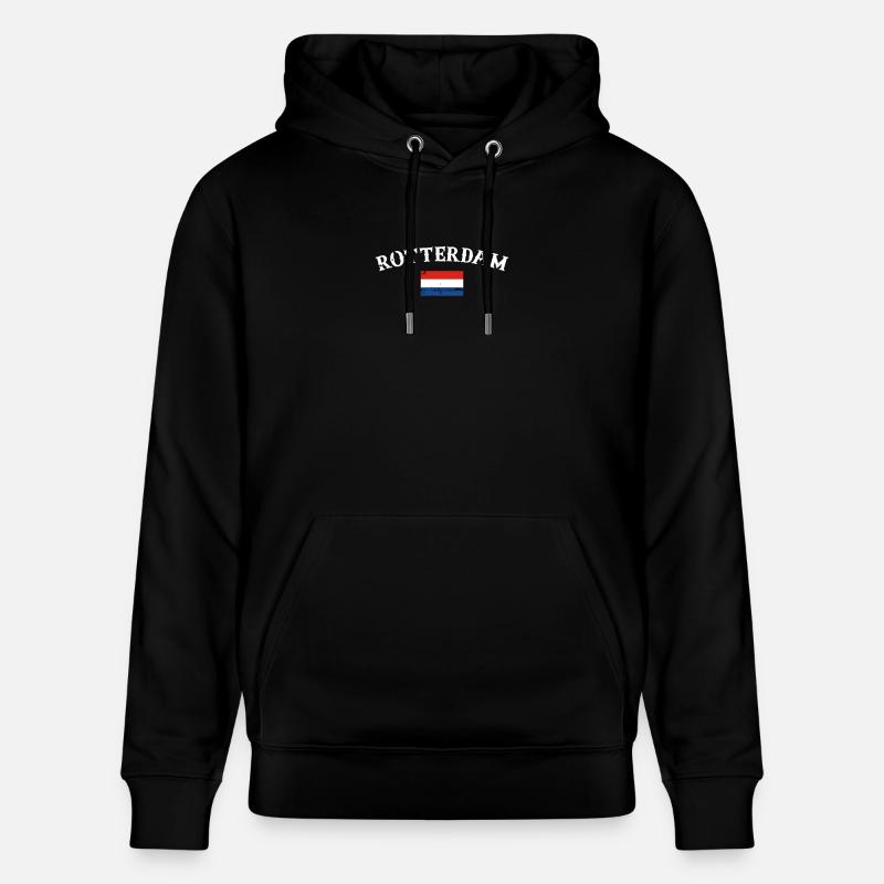 Rotterdam, Pays-Bas, Drapeau d’époque - Sweat à capuche bio CRUISER Stanley/Stella Unisexe - noir