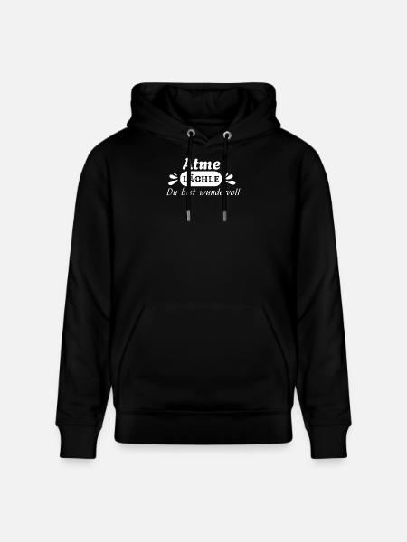 Atme Lächle – Positive Energie für Frauen - Stanley/Stella CRUISER Unisex Organic Hoodie - black