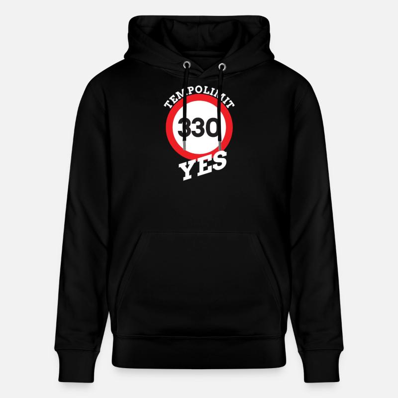 Tempolimit, Speed limit Autobahn - Stanley/Stella Unisex Bio-Hoodie CRUISER - Schwarz
