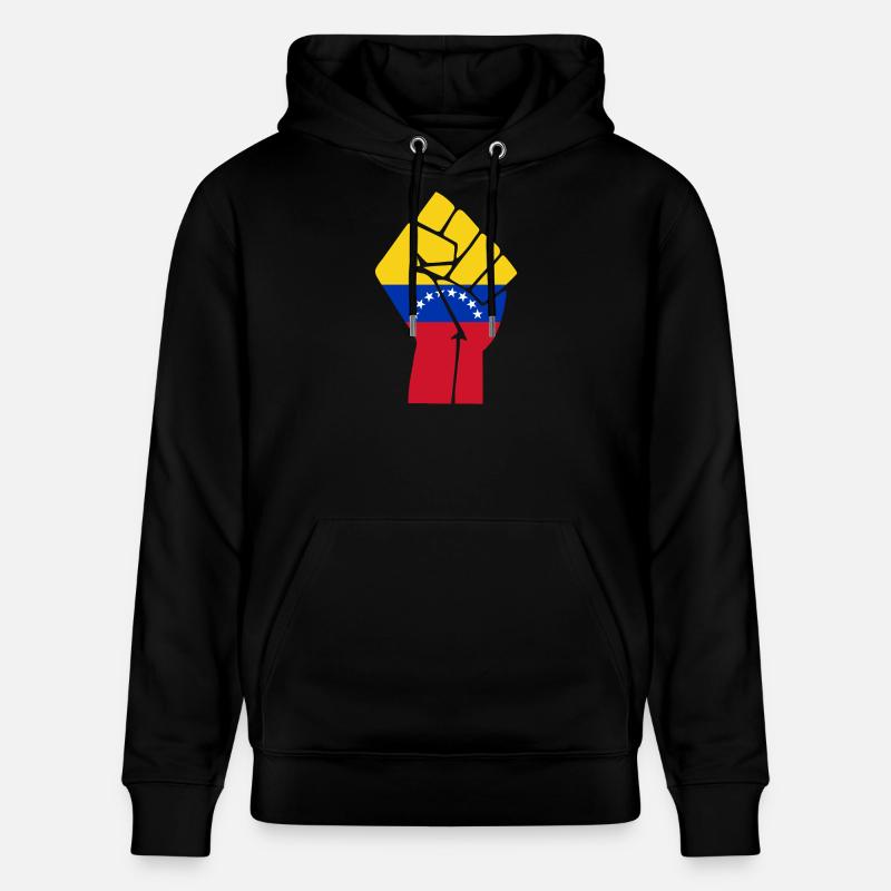 Drapeau du Poing du Venezuela - Sweat à capuche bio CRUISER Stanley/Stella Unisexe - noir