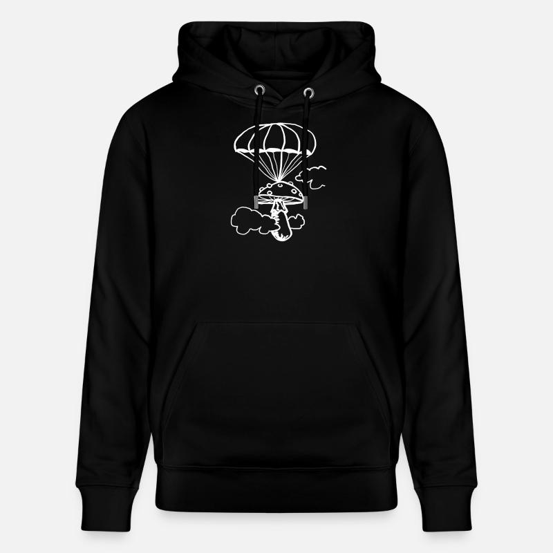 Schwebender Pilz - Stanley/Stella Unisex Bio-Hoodie CRUISER  - Schwarz
