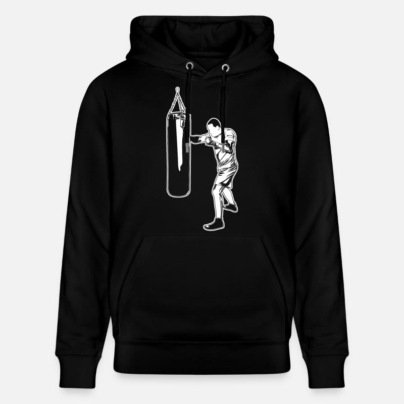 Dessin de boxe - Sweat à capuche bio CRUISER Stanley/Stella Unisexe - noir