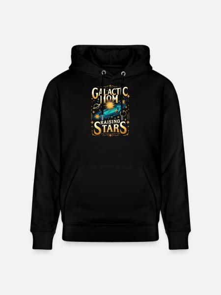 Galactic Mom Raising Stars - Stanley/Stella CRUISER Unisex Organic Hoodie - black
