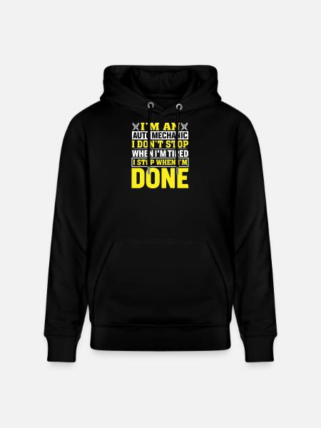 Motivational saying for car mechanics - Stanley/Stella CRUISER Unisex Organic Hoodie - black