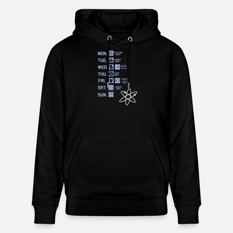 Illustration rétro de la planification hebdomadaire - Sweat à capuche bio CRUISER Stanley/Stella Unisexe - noir