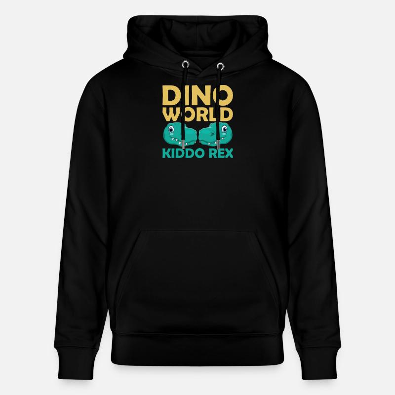 Dino World Kiddo Rex - Stanley/Stella Unisex Bio-Hoodie CRUISER  - Schwarz