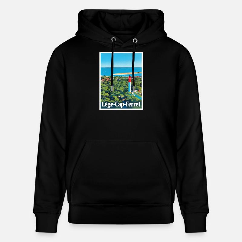 Phare Lège-Cap-Ferret Retro - Sweat à capuche bio CRUISER Stanley/Stella Unisexe - noir