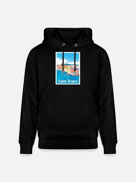 Saint-Tropez Côte d'Azur - Stanley/Stella CRUISER Unisex Organic Hoodie - black