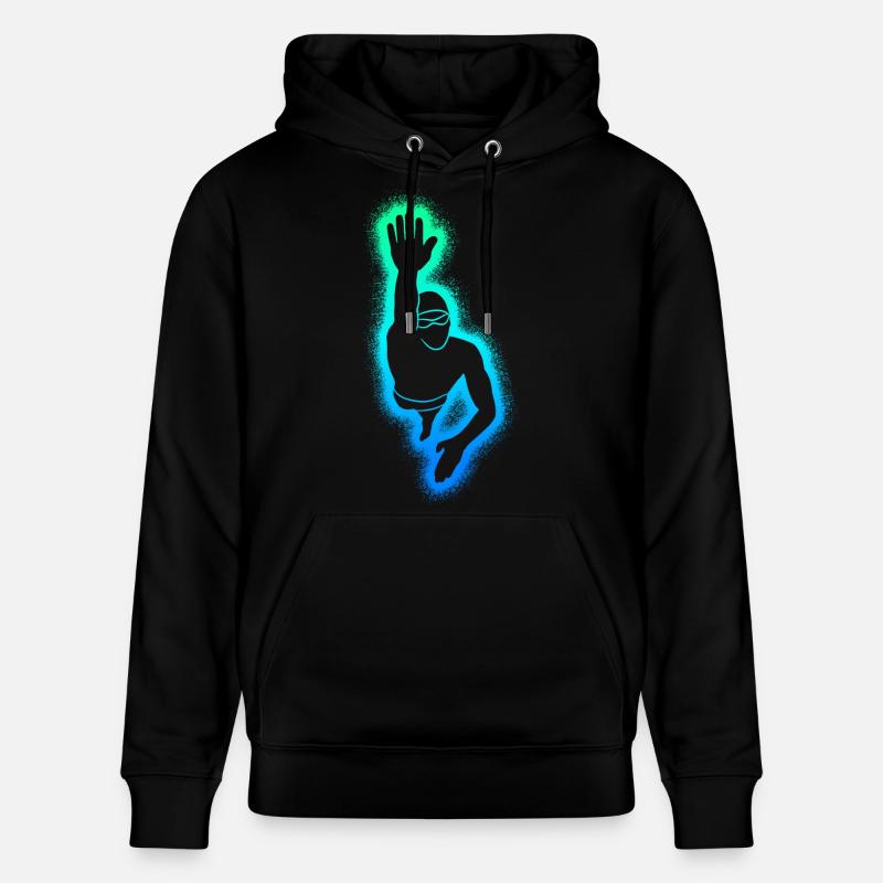 Natation Natation Nageurs masculins garçons - Sweat à capuche bio CRUISER Stanley/Stella Unisexe - noir