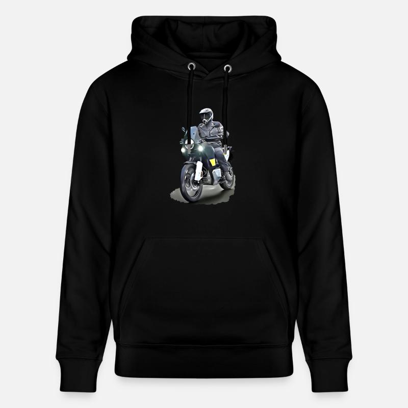 Affiche Adventure Biker - Sweat à capuche bio CRUISER Stanley/Stella Unisexe - noir