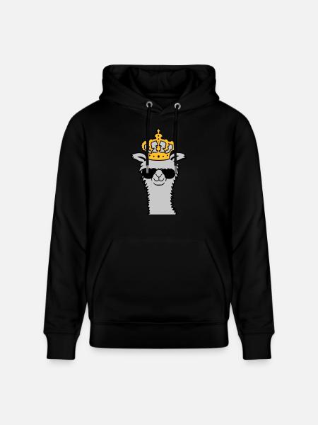 King Llama sunglasses cool - Stanley/Stella CRUISER Unisex Organic Hoodie - black