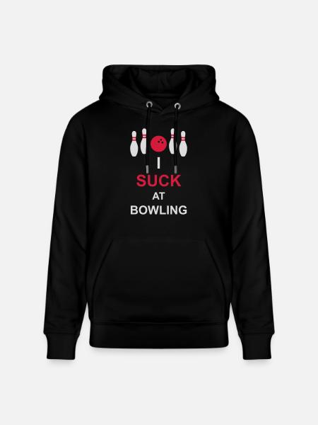 I suck at bowling - Stanley/Stella CRUISER Unisex Organic Hoodie - black