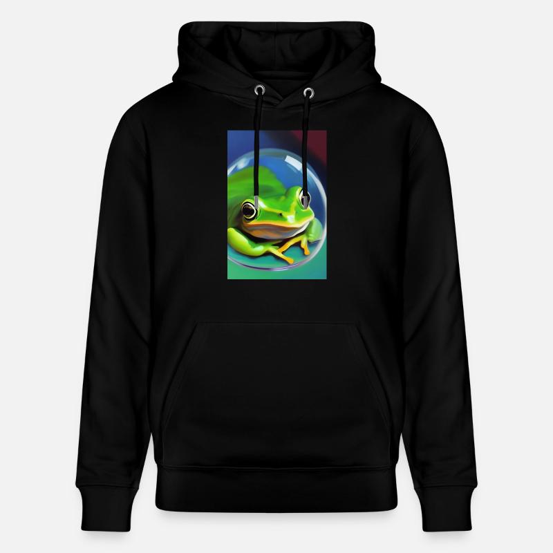 Grenouille dans une bulle - Sweat à capuche bio CRUISER Stanley/Stella Unisexe - noir