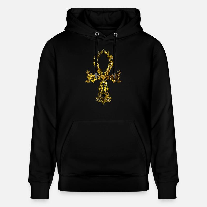 Ankh cosmique - Version Or - Sweat à capuche bio CRUISER Stanley/Stella Unisexe - noir
