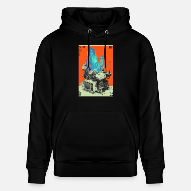 Fusion de cristaux Retro Tech - Sweat à capuche bio CRUISER Stanley/Stella Unisexe - noir