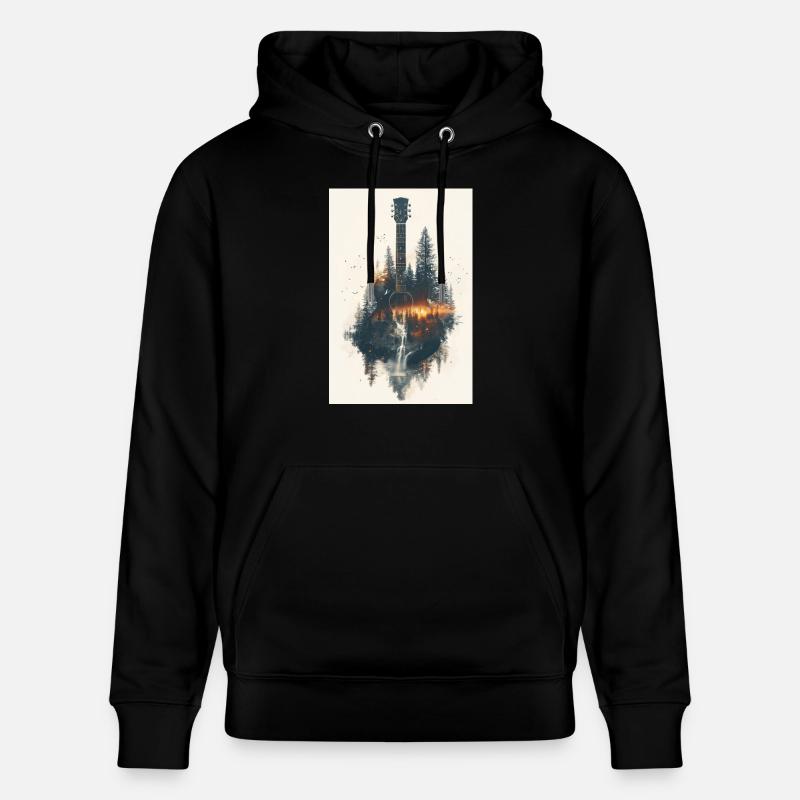 Nature Guitare Harmonie Art - Sweat à capuche bio CRUISER Stanley/Stella Unisexe - noir