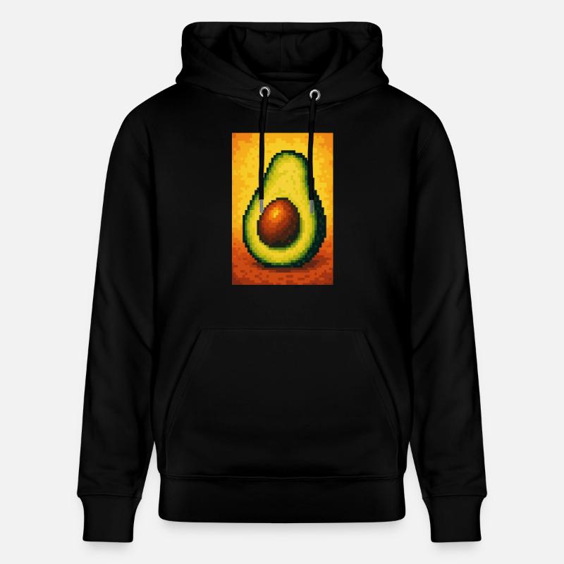 Pixel Avocado Pop - Sweat à capuche bio CRUISER Stanley/Stella Unisexe - noir