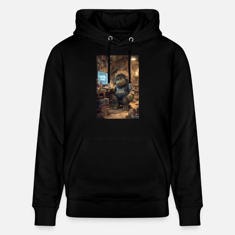 Internet-Troll wird gesperrt - Stanley/Stella Unisex Bio-Hoodie CRUISER  - Schwarz