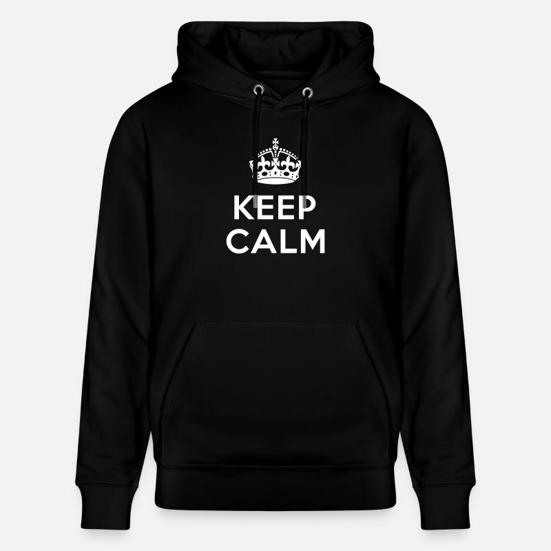 Keep calm Your Text - Sweat à capuche bio CRUISER Stanley/Stella Unisexe - noir