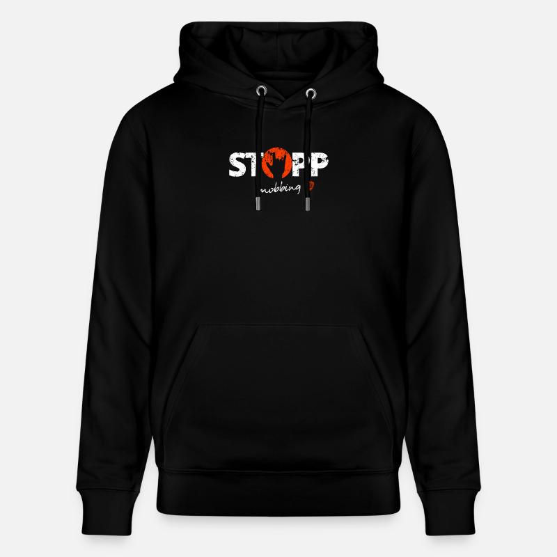 Stoppt Mobbing 5 - Stanley/Stella Unisex Bio-Hoodie CRUISER  - Schwarz