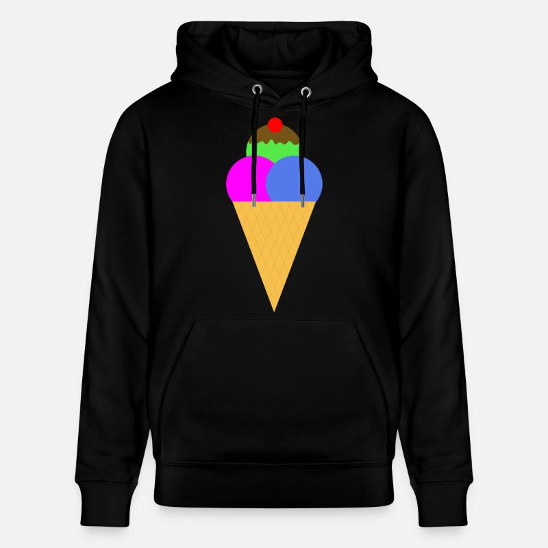 Crème glacée - gelato - Sweat à capuche bio CRUISER Stanley/Stella Unisexe - noir