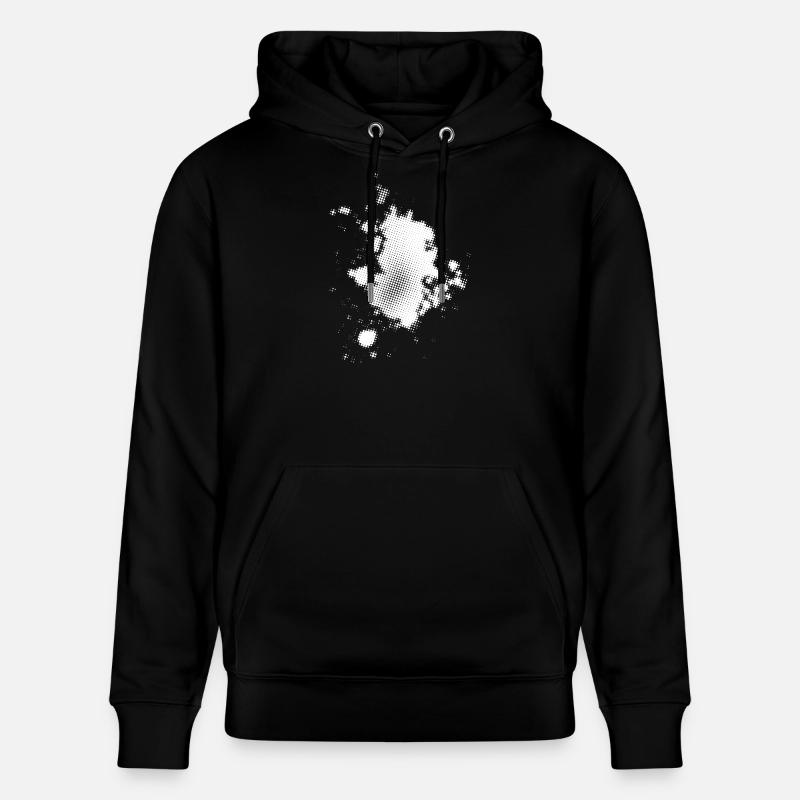 Flash, Punktehintergrund asymmetrisch | rasterized - Stanley/Stella Unisex Bio-Hoodie CRUISER  - Schwarz