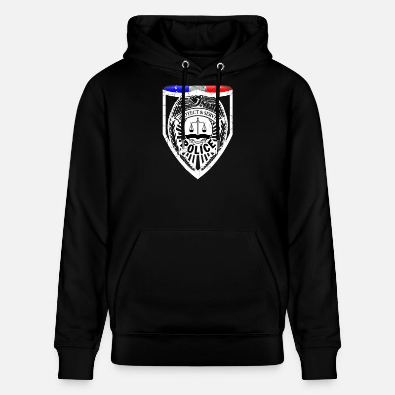 Policier - Sweat à capuche bio CRUISER Stanley/Stella Unisexe - noir