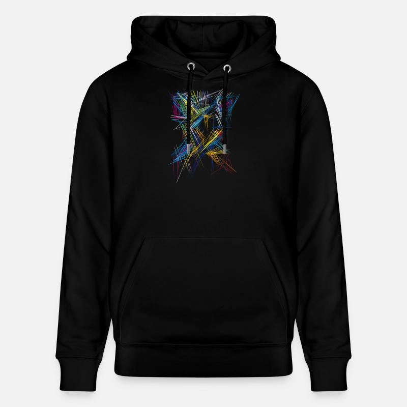 Futurisme Abstrait - Modèle 3D - Sweat à capuche bio CRUISER Stanley/Stella Unisexe - noir