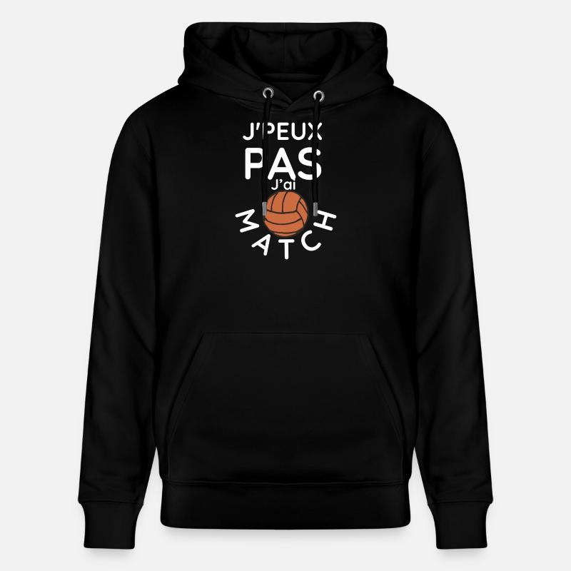 j'e peux pas j'ai match - Sweat à capuche bio CRUISER Stanley/Stella Unisexe - noir