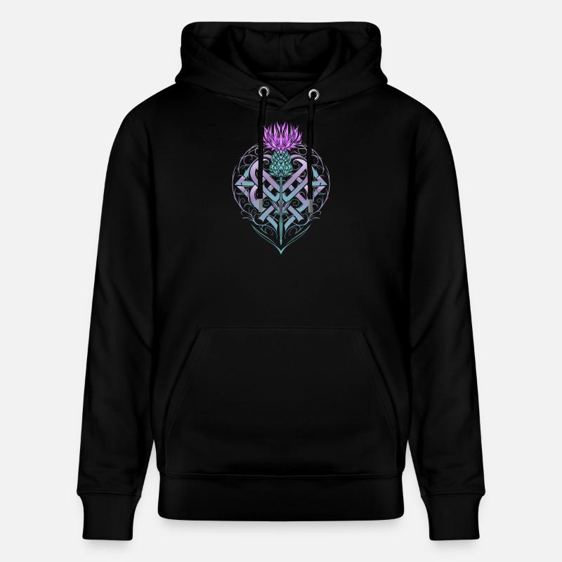 Distel Schild Celtic Knots Thistle Lover - Stanley/Stella Unisex Bio-Hoodie CRUISER  - Schwarz