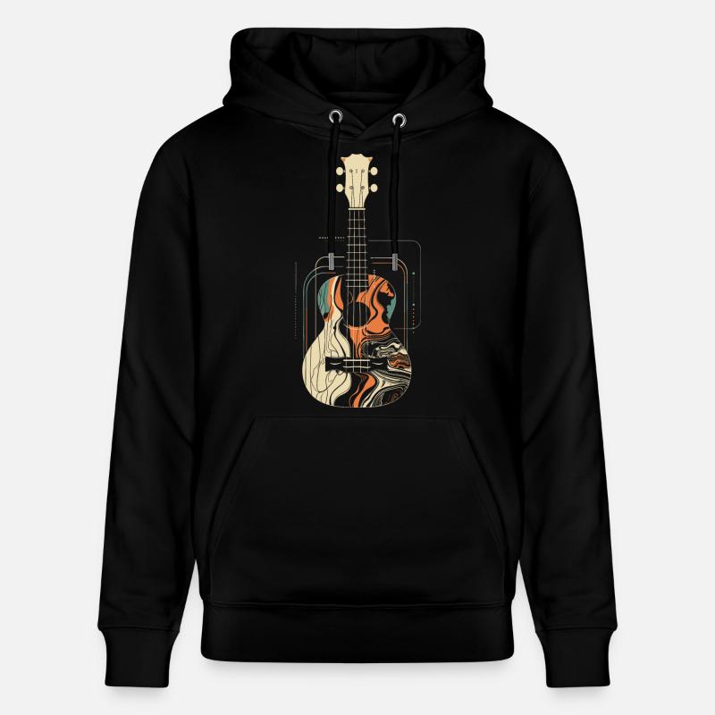 Graphiques Ukulele - Sweat à capuche bio CRUISER Stanley/Stella Unisexe - noir