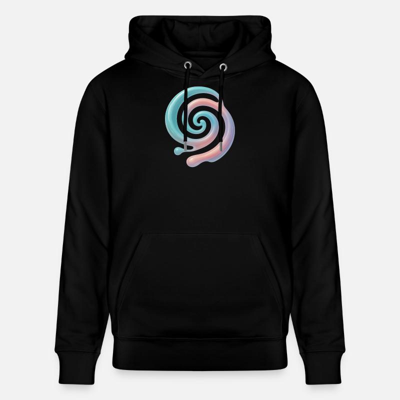Spirale 3D Pastel - Sweat à capuche bio CRUISER Stanley/Stella Unisexe - noir
