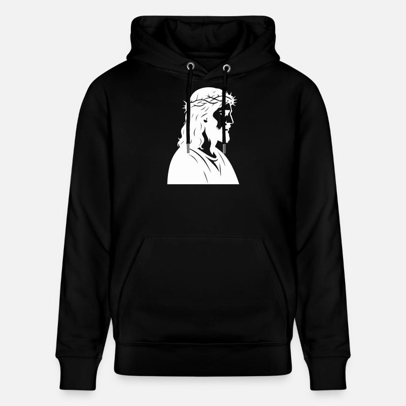 Silhouette de Jésus-Christ - Sweat à capuche bio CRUISER Stanley/Stella Unisexe - noir