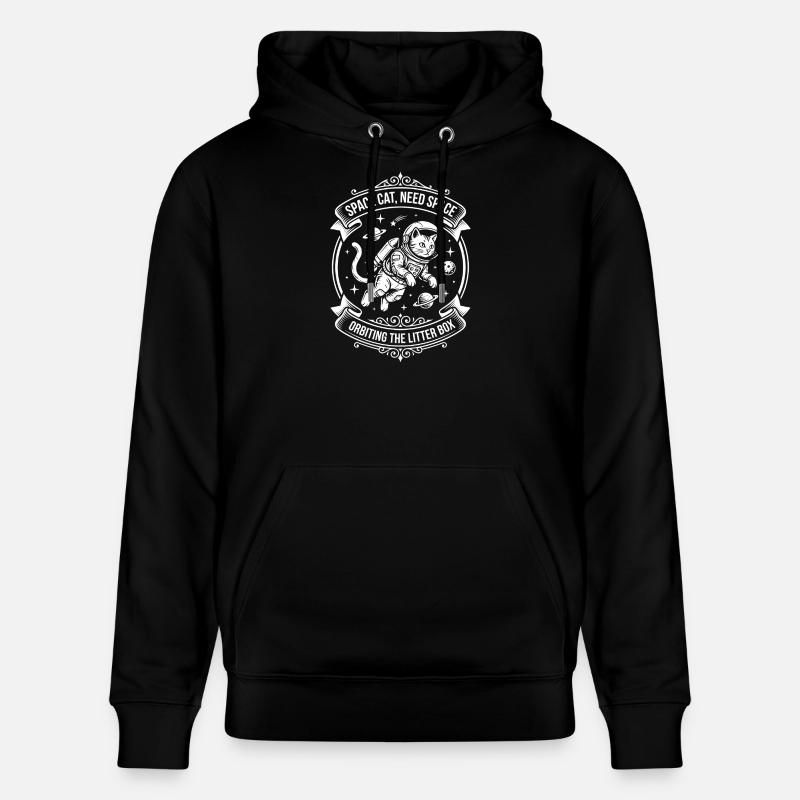 Space Cat – Need Space - Stanley/Stella Unisex Bio-Hoodie CRUISER - Schwarz