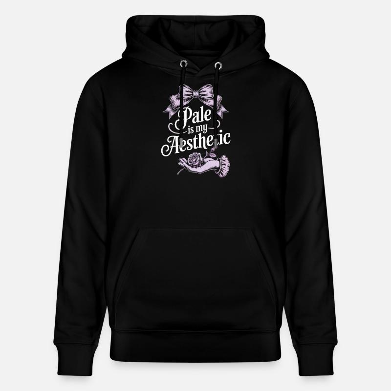 Écriture esthétique pâle avec nœud - Sweat à capuche bio CRUISER Stanley/Stella Unisexe - noir