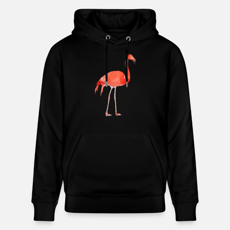 Flamingo Low Poly - Stanley/Stella Unisex Bio-Hoodie CRUISER - Schwarz