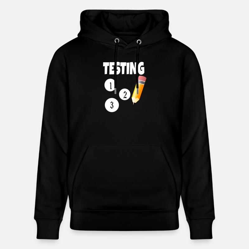 Test 123 mit Bleistift - Stanley/Stella Unisex Bio-Hoodie CRUISER  - Schwarz