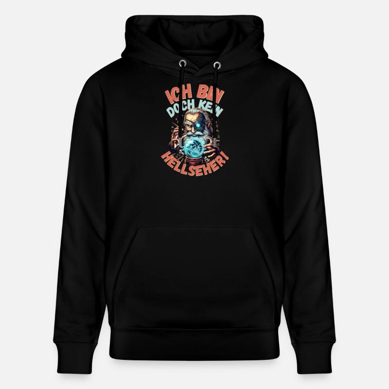Bin doch kein Hellseher - Stanley/Stella Unisex Bio-Hoodie CRUISER  - Schwarz