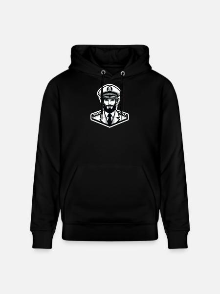 Captain Sticker - Stanley/Stella CRUISER Unisex Organic Hoodie - black