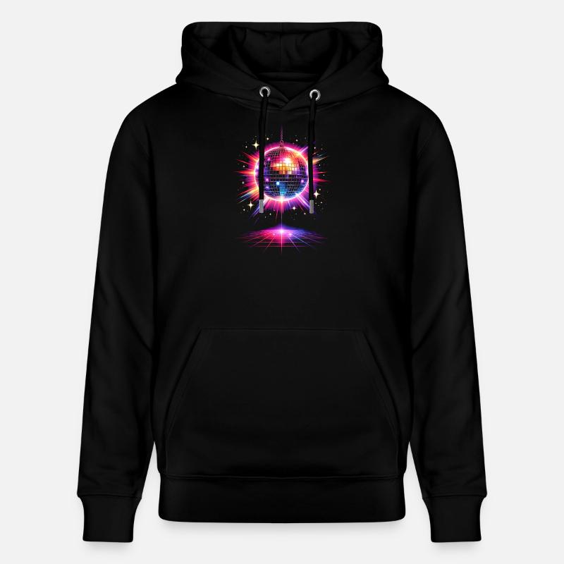 Disco Ball Neon design années 80 - Sweat à capuche bio CRUISER Stanley/Stella Unisexe - noir