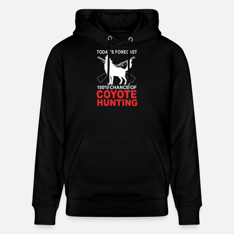 Chasseur de coyote - Sweat à capuche bio CRUISER Stanley/Stella Unisexe - noir
