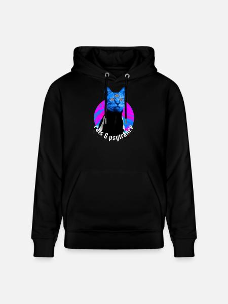 Cats & Psytrance - Rave outfit Psy trance - Stanley/Stella CRUISER Unisex Organic Hoodie - black