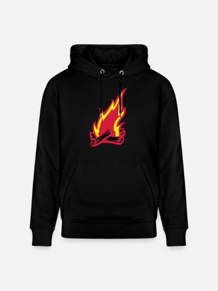 lagerfeuer_3c - Stanley/Stella Unisex Bio-Hoodie CRUISER - Schwarz