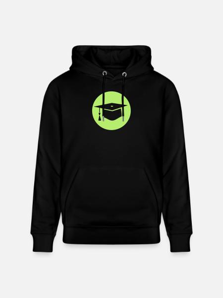 Mortarboard - Graduation - PhD - Stanley/Stella CRUISER Unisex Organic Hoodie - black
