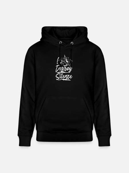 I destroy silence bass clarinet - Stanley/Stella CRUISER Unisex Organic Hoodie - black