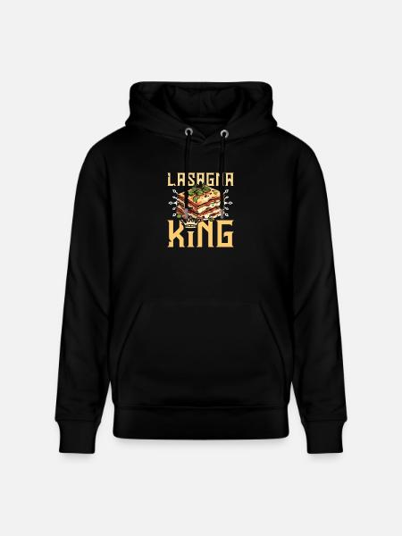 Lasagna king - Stanley/Stella CRUISER Unisex Organic Hoodie - black