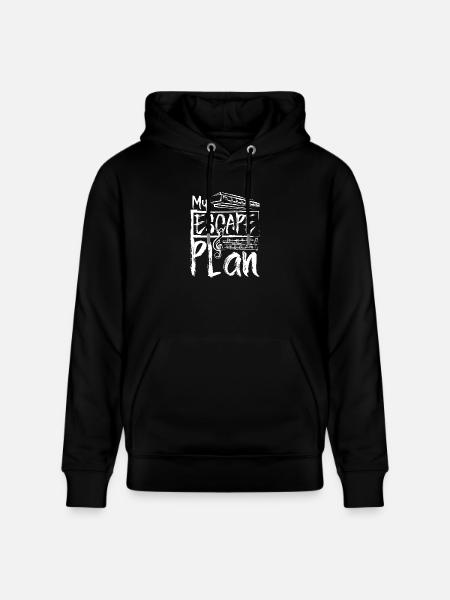 My escape plan playing harmonica - Stanley/Stella CRUISER Unisex Organic Hoodie - black