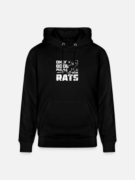 Only cool people have rats - Stanley/Stella CRUISER Unisex Organic Hoodie - black
