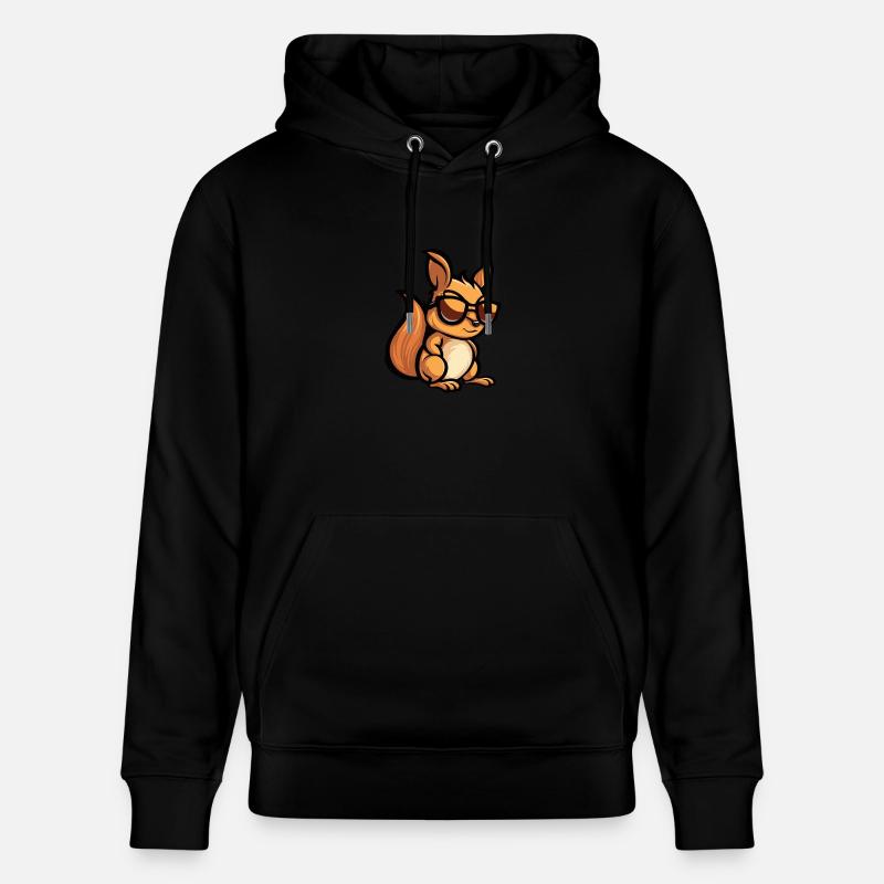 Eichhörnchen Cool Tier - Stanley/Stella Unisex Bio-Hoodie CRUISER  - Schwarz