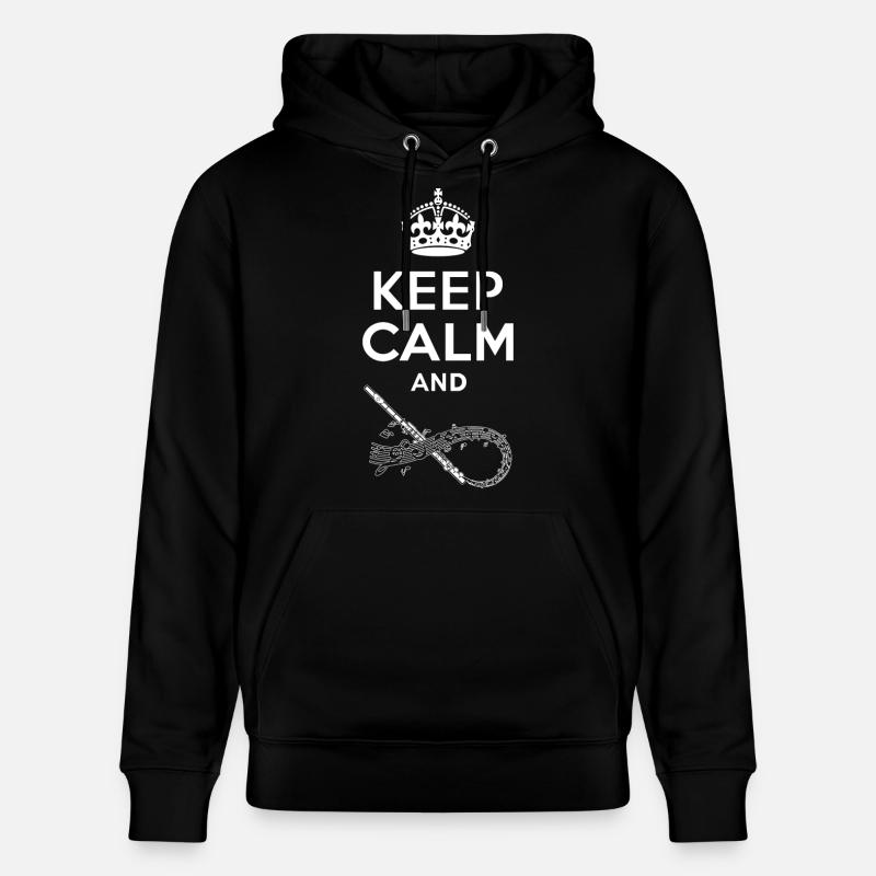 Keep Calm - Querflöte - Sweat à capuche bio CRUISER Stanley/Stella Unisexe - noir